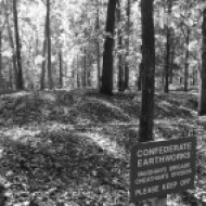 Remnants of intricate Confederate trenches